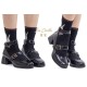 Iris Corolla Tulips Chunky Heel Shoes(Reservation/5 Colours/Full Payment Without Shipping)